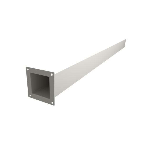 Pfosten matt weiß, 2500mm