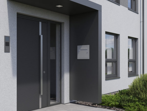 Alu Vordach 160 cm mit Seitenteil rechts